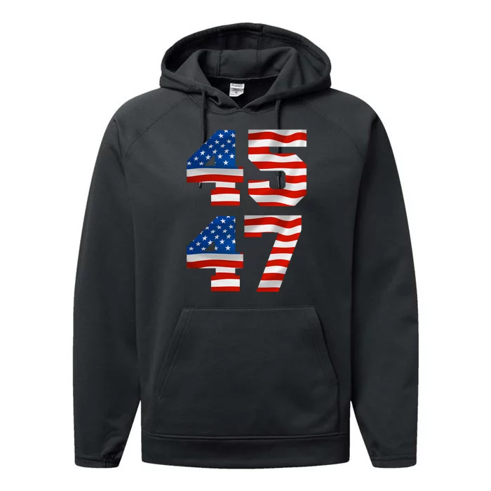 45 47 Trump 2024 Performance Fleece Hoodie