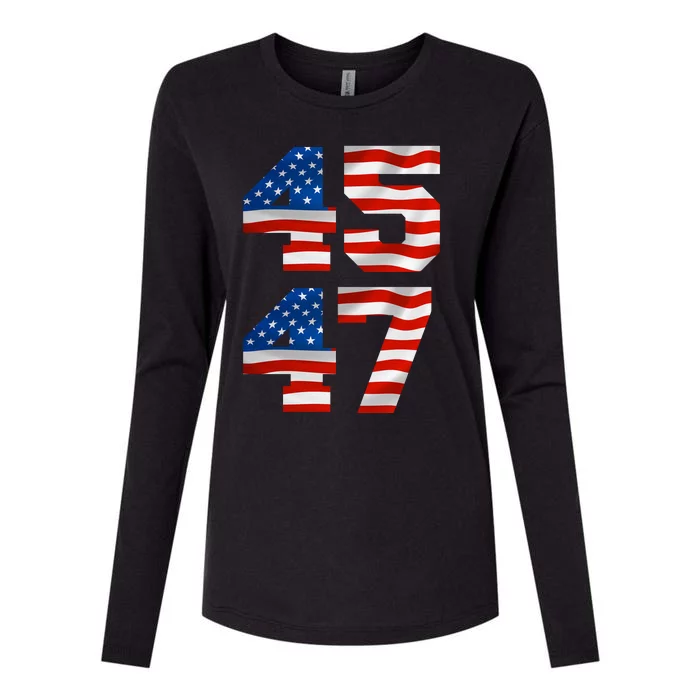 45 47 Trump 2024 Womens Cotton Relaxed Long Sleeve T-Shirt