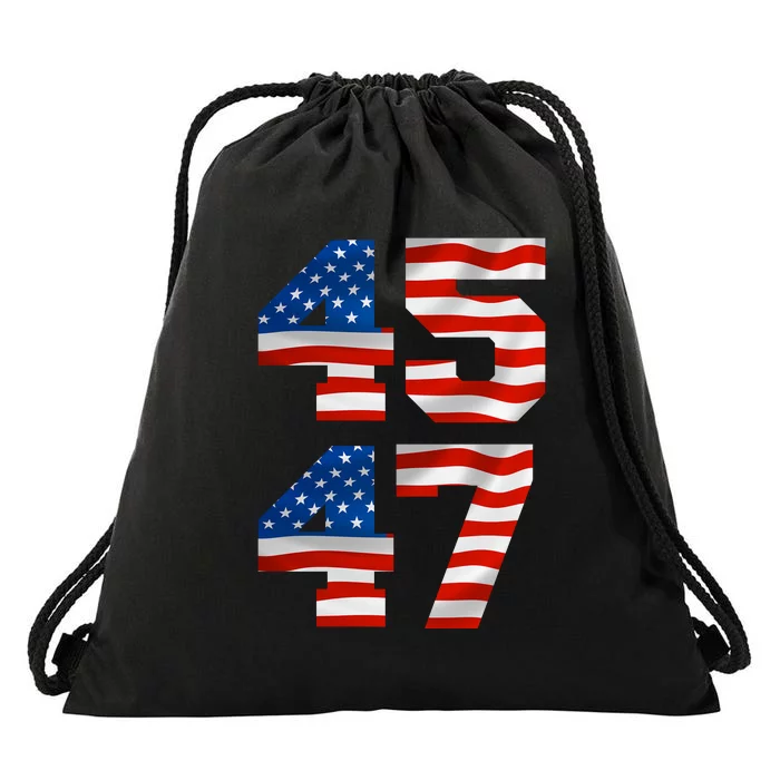 45 47 Trump 2024 Drawstring Bag