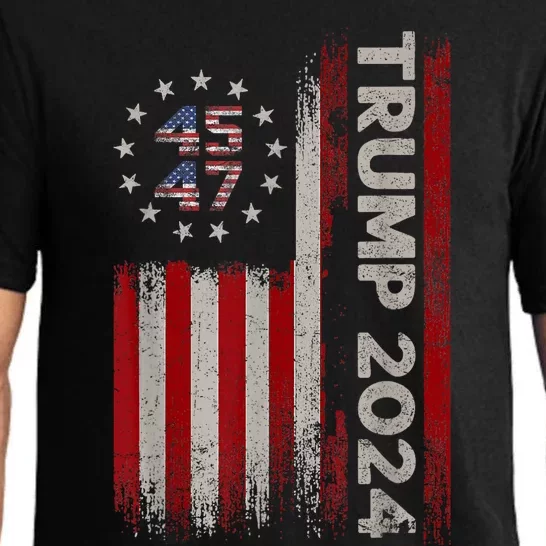 45 47 Trump 2024 American Flag Pajama Set