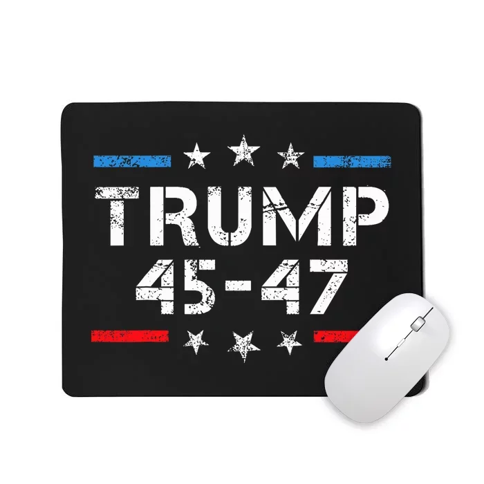 45 47 Trump 2024 American Flag Mousepad