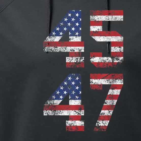 45 47 Trump 2024 Performance Fleece Hoodie