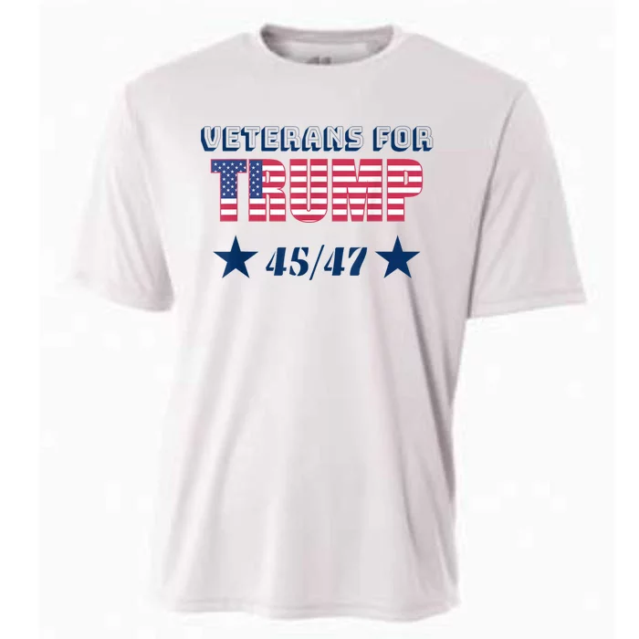 45 47 Veterans For Trump American Flag Cooling Performance Crew T-Shirt