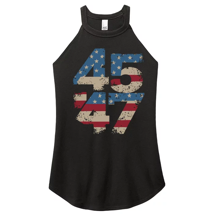 45 47 Vintage American Flag Women’s Perfect Tri Rocker Tank