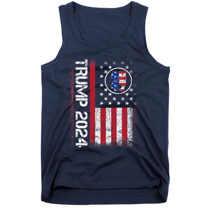 45 47 We The People 2024 Stand With American Flag Tank Top