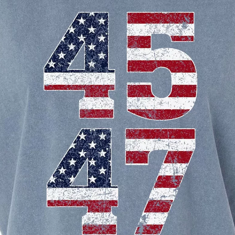 45 47 We The People 2024 Stand With American Flag Garment-Dyed Women's Muscle Tee