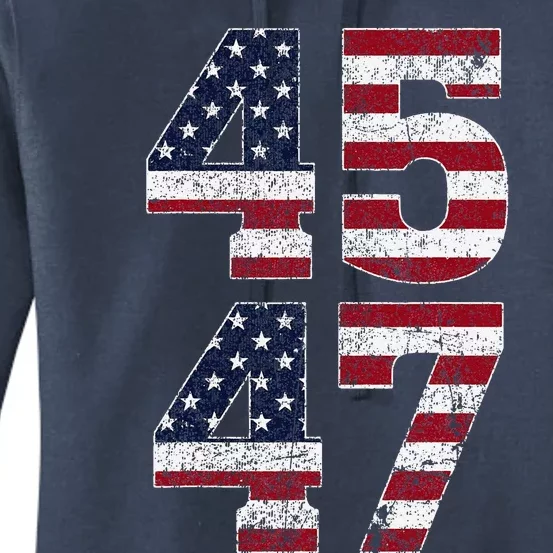 45 47 We The People 2024 Stand With American Flag Women's Pullover Hoodie