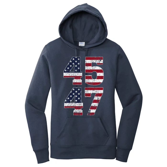 45 47 We The People 2024 Stand With American Flag Women's Pullover Hoodie