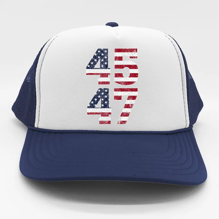 45 47 We The People 2024 Stand With American Flag Trucker Hat