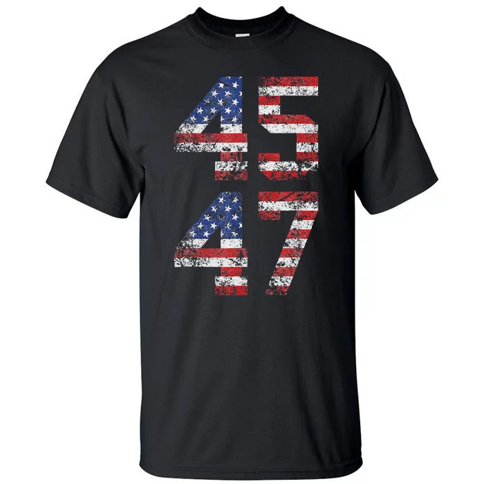 45 47 We The People 2024 Stand With American Flag Tall T-Shirt