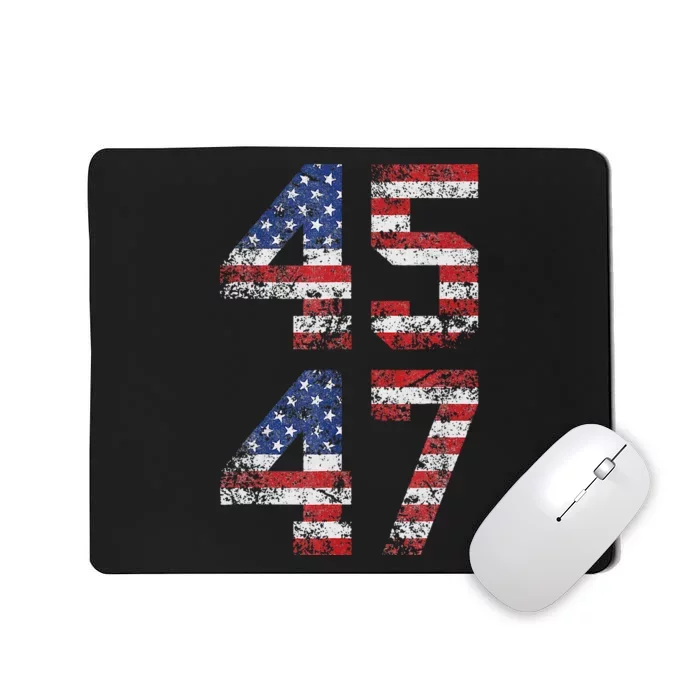 45 47 We The People 2024 Stand With American Flag Mousepad