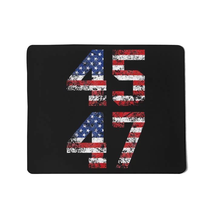 45 47 We The People 2024 Stand With American Flag Mousepad