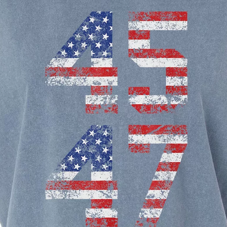 45 47 We The People 2024 Stand With American Flag Garment-Dyed Women's Muscle Tee