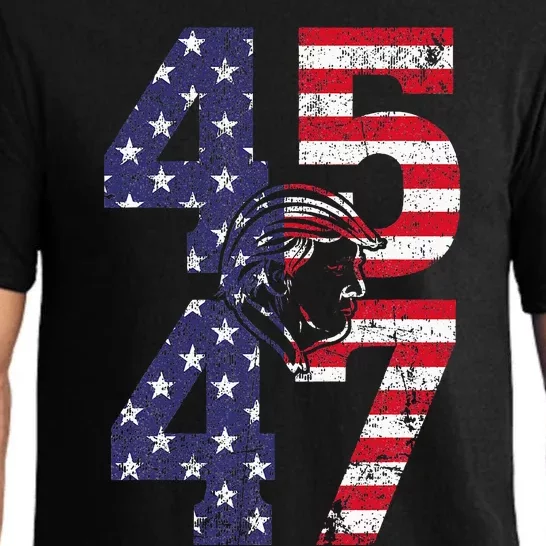 45 47 We The People 2024 Stand With American Flag Pajama Set