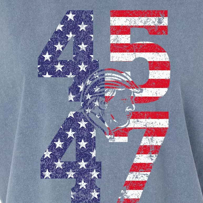 45 47 We The People 2024 Stand With American Flag Garment-Dyed Women's Muscle Tee