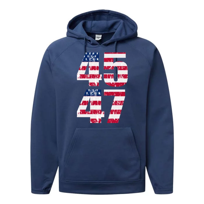 45 47 Trump 2024 Performance Fleece Hoodie