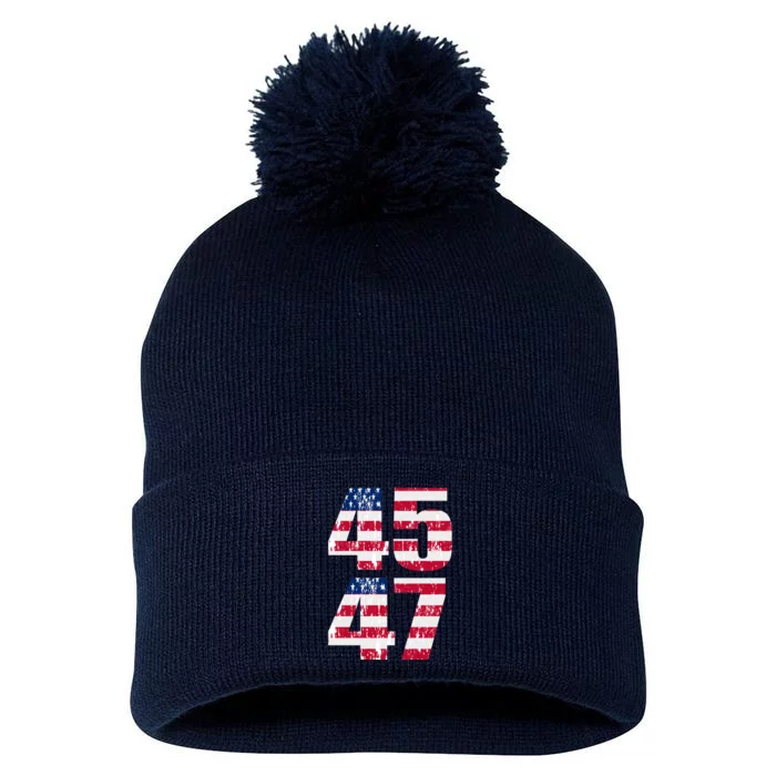 45 47 Trump 2024 Pom Pom 12in Knit Beanie