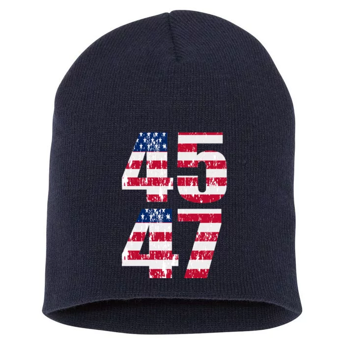 45 47 Trump 2024 Short Acrylic Beanie