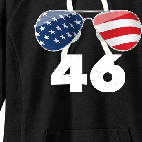 46th President Joe Biden Aviators American Flag Women's Fleece Hoodie