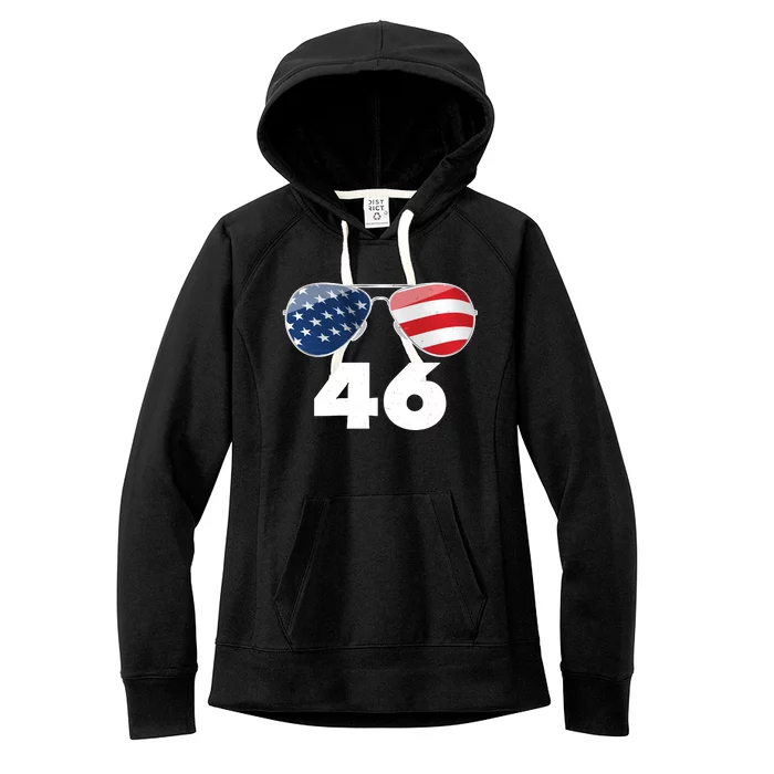 46th President Joe Biden Aviators American Flag Women's Fleece Hoodie