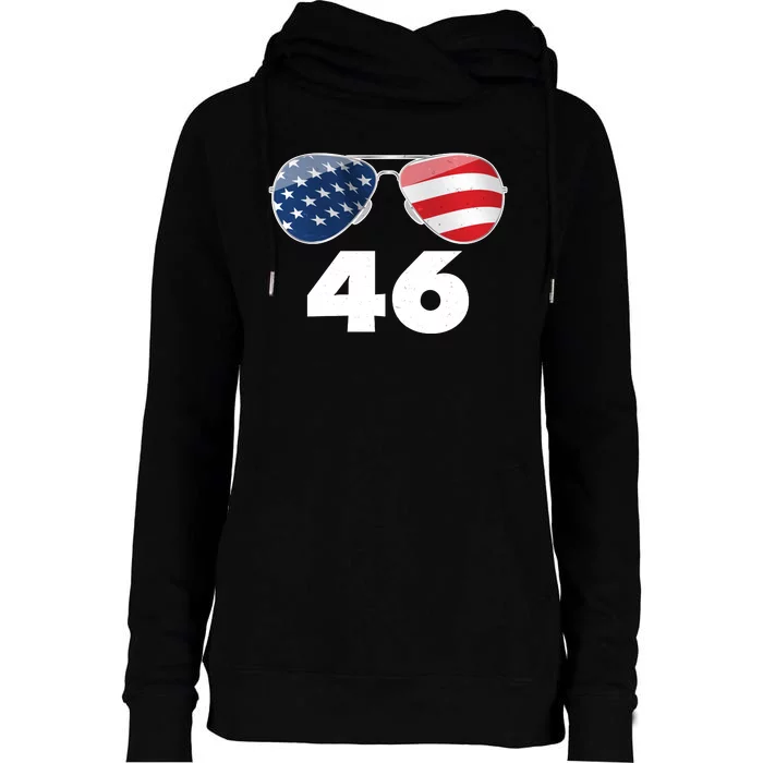 46th President Joe Biden Aviators American Flag Womens Funnel Neck Pullover Hood