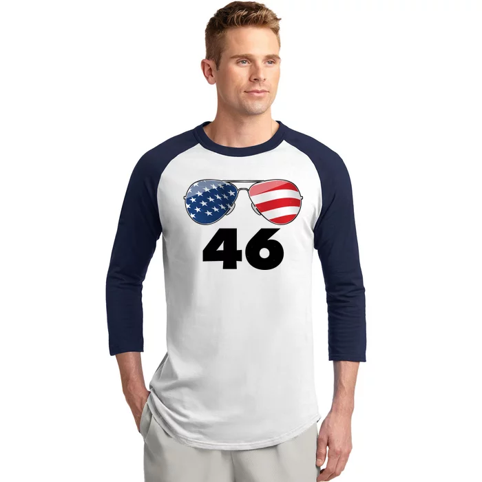 46th President Joe Biden Aviators American Flag Baseball Sleeve Shirt