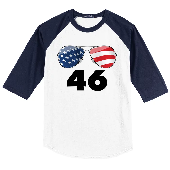 46th President Joe Biden Aviators American Flag Baseball Sleeve Shirt