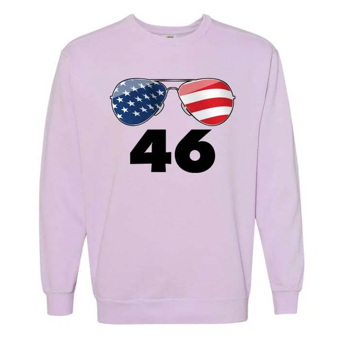 46th President Joe Biden Aviators American Flag Garment-Dyed Sweatshirt