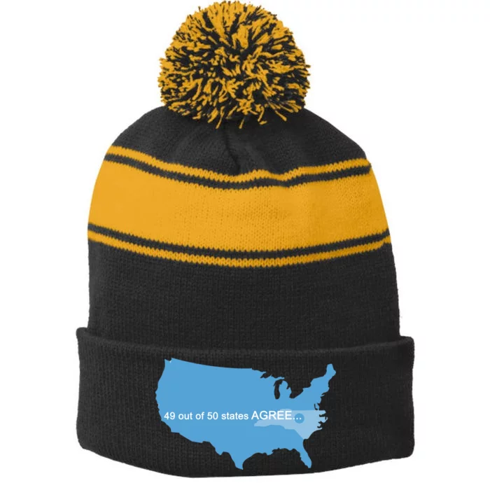 49 Out Of 50 States Agree Stripe Pom Pom Beanie