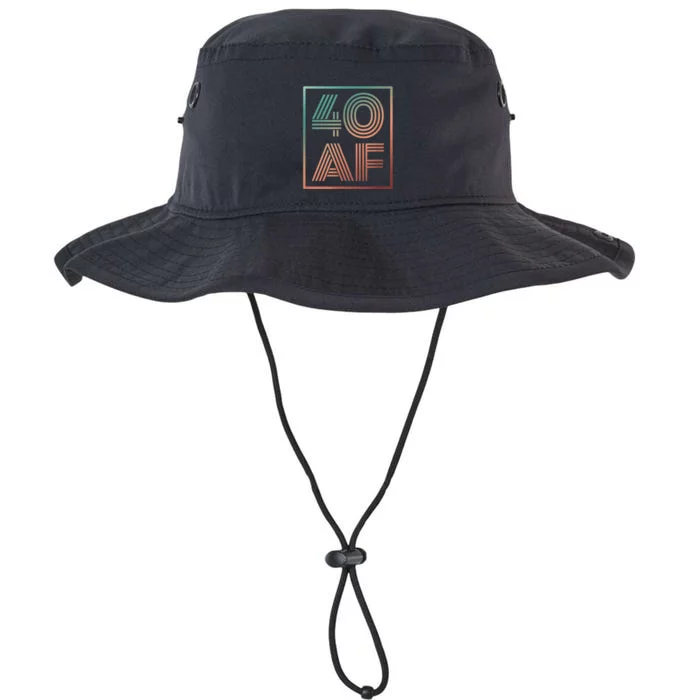 40 Af 40th Birthday Forty Years Old Retro Legacy Cool Fit Booney Bucket Hat