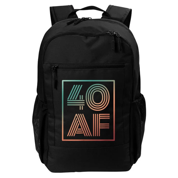 40 Af 40th Birthday Forty Years Old Retro Daily Commute Backpack