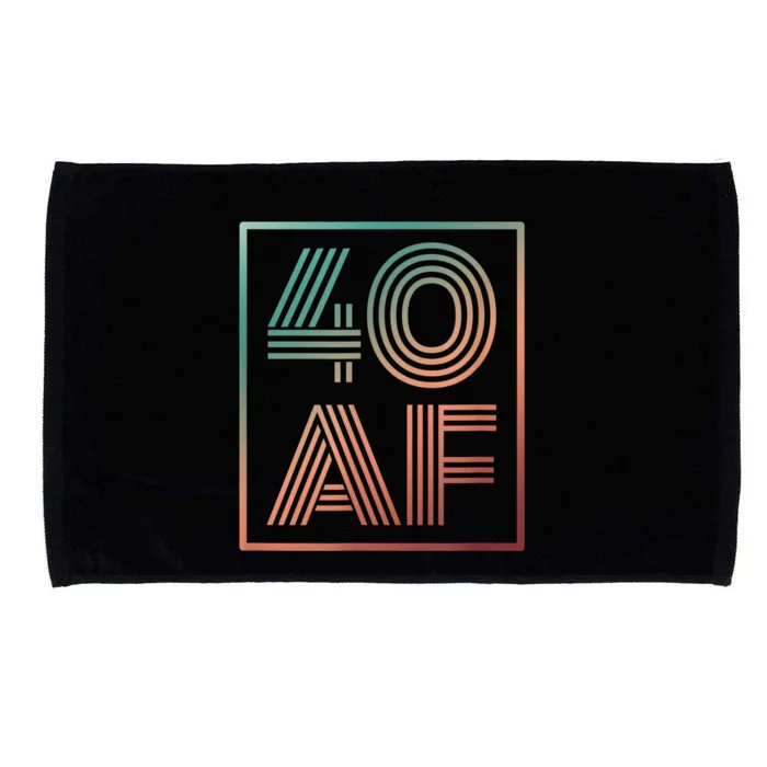 40 Af 40th Birthday Forty Years Old Retro Microfiber Hand Towel