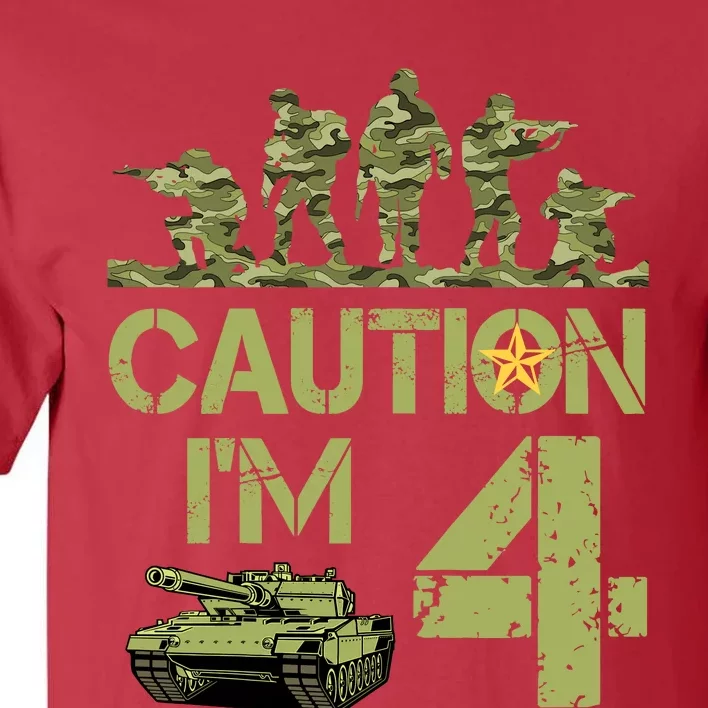 4th Army Birthday Military IM 4 Year Old Camo Birthday Tall T-Shirt