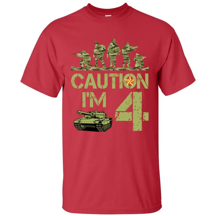 4th Army Birthday Military IM 4 Year Old Camo Birthday Tall T-Shirt