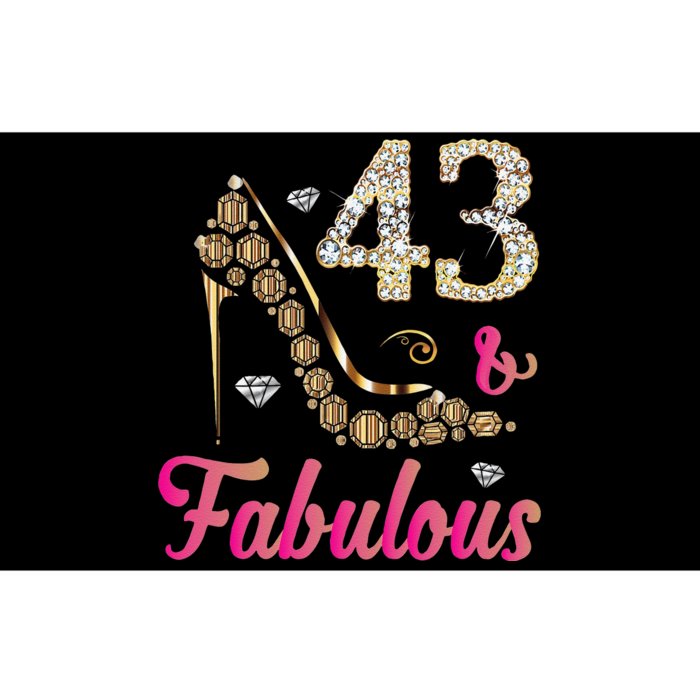 43 And Fabulous Funny 43th Birthday Cute Gift Beautiful Fun Bumper Sticker