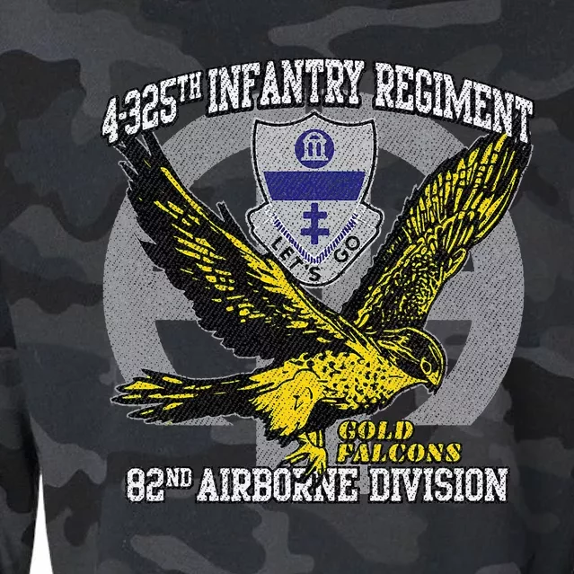 4325th Airborne Infantry Gold F.A.L.C.O.N.S Cropped Pullover Crew