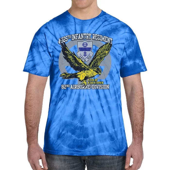 4325th Airborne Infantry Gold F.A.L.C.O.N.S Tie-Dye T-Shirt