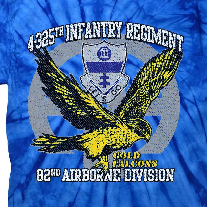 4325th Airborne Infantry Gold F.A.L.C.O.N.S Tie-Dye T-Shirt