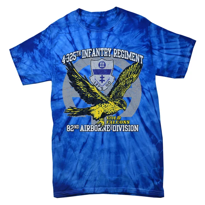 4325th Airborne Infantry Gold F.A.L.C.O.N.S Tie-Dye T-Shirt