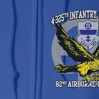 4325th Airborne Infantry Gold F.A.L.C.O.N.S Full Zip Hoodie