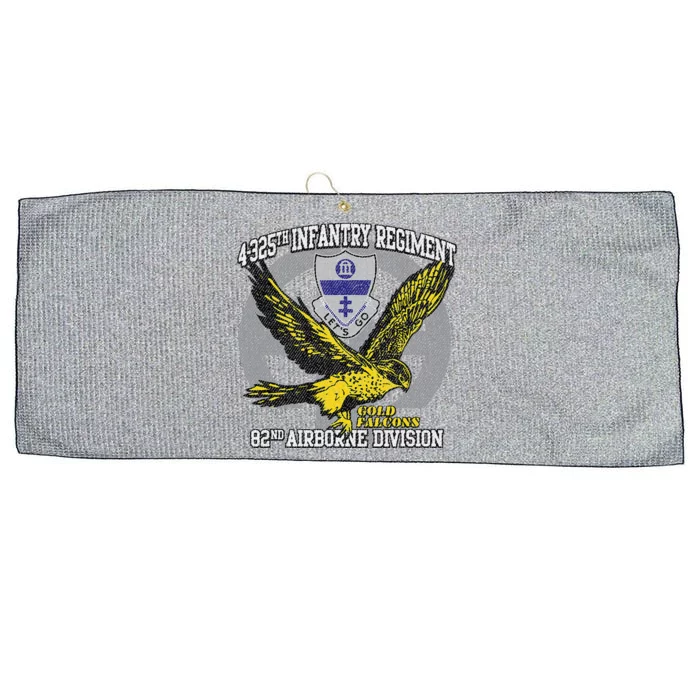 4325th Airborne Infantry Gold F.A.L.C.O.N.S Large Microfiber Waffle Golf Towel