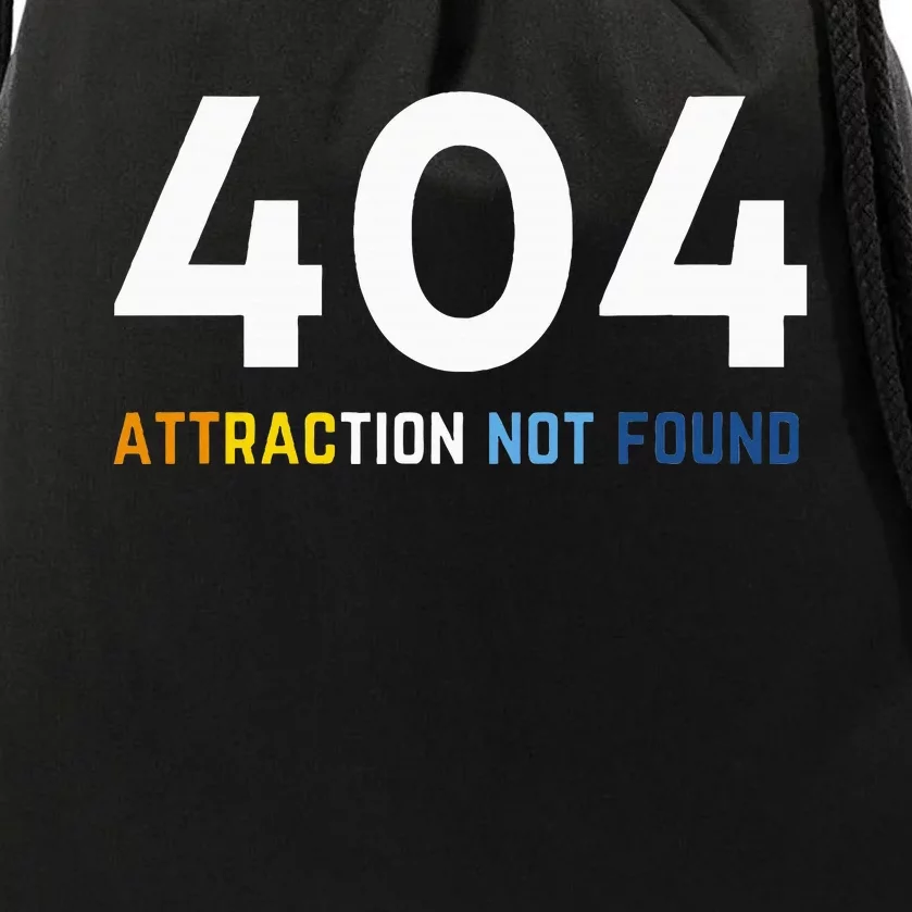 404 Attraction Not Found Funny Aroace Pride Aro Ace Lgbtq Drawstring Bag