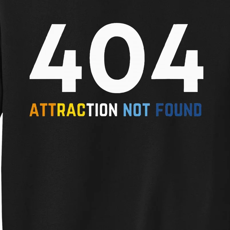 404 Attraction Not Found Funny Aroace Pride Aro Ace Lgbtq Tall Sweatshirt