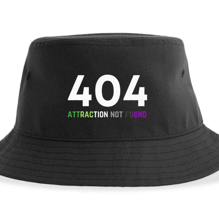 404 Attraction Not Found Funny Aroace Pride Aro Ace LGBTQ Sustainable Bucket Hat