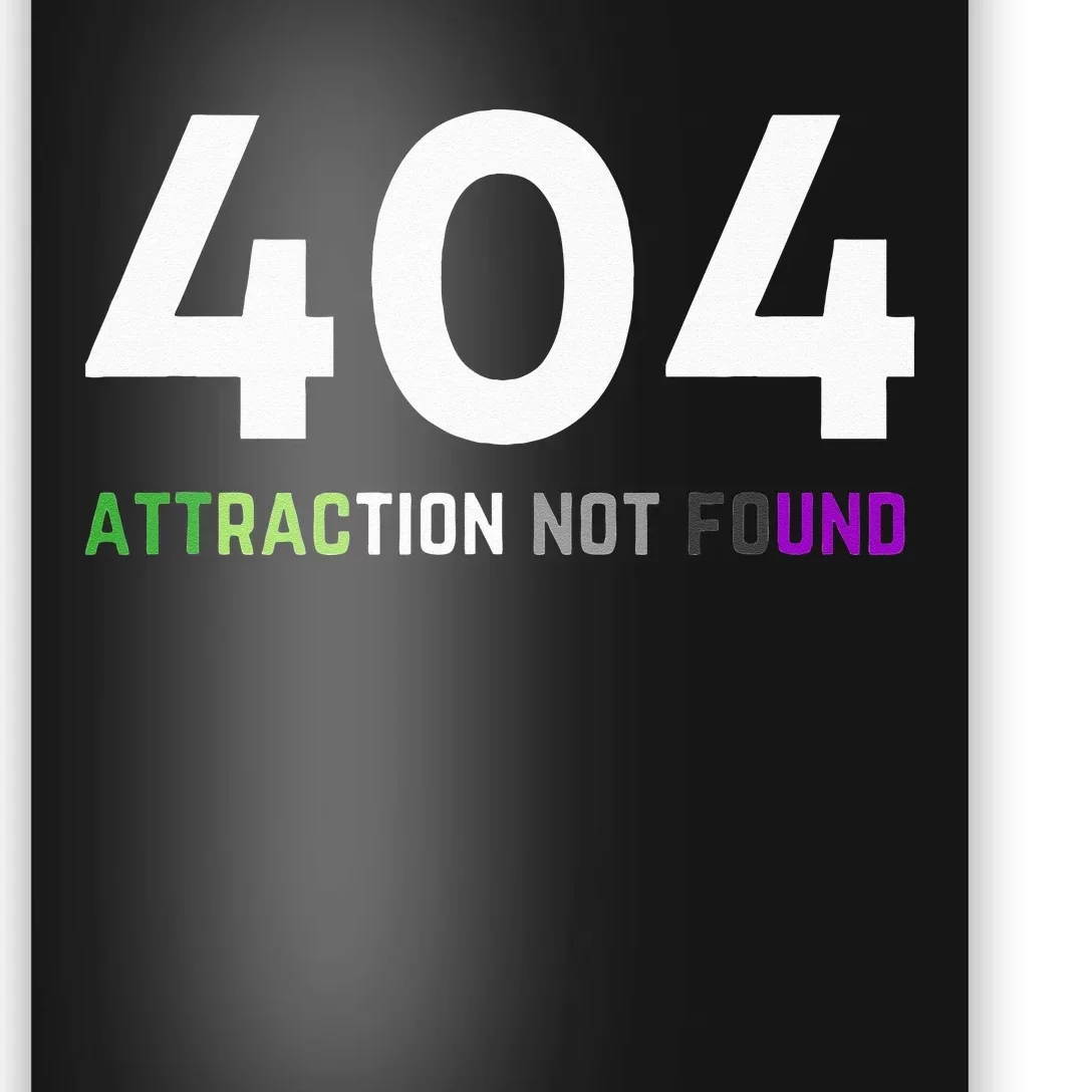 404 Attraction Not Found Funny Aroace Pride Aro Ace LGBTQ Poster