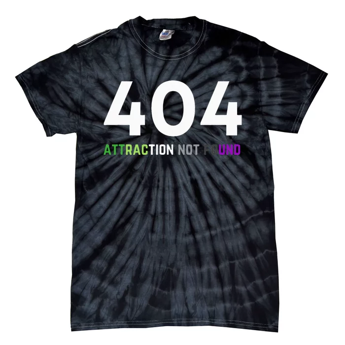 404 Attraction Not Found Funny Aroace Pride Aro Ace LGBTQ Tie-Dye T-Shirt