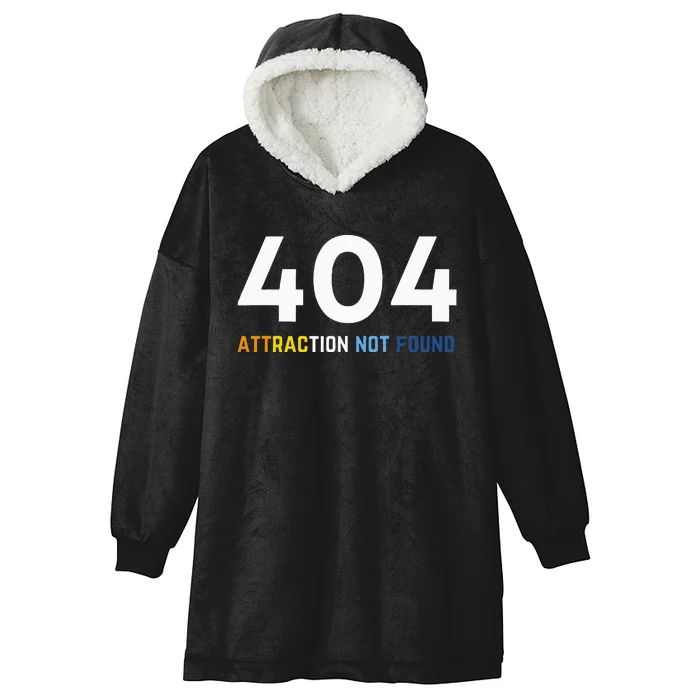 404 Attraction Not Found Funny Aroace Pride Aro Ace LGBTQ Hooded Wearable Blanket