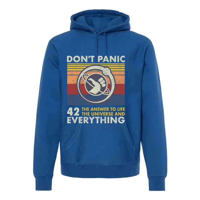 42 Answer To All Questions Gift Life Universe Everything Funny Gift Premium Hoodie