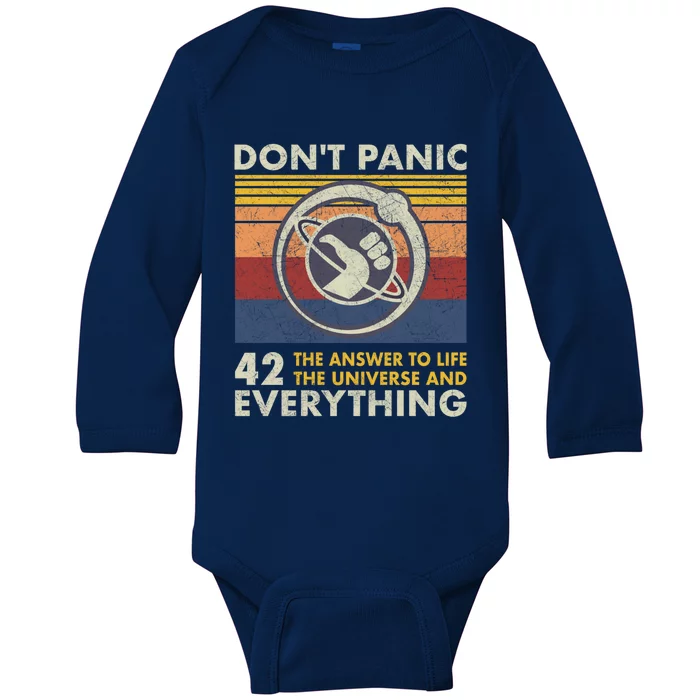 42 Answer To All Questions Gift Life Universe Everything Funny Gift Baby Long Sleeve Bodysuit