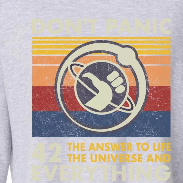 42 Answer To All Questions Gift Life Universe Everything Funny Gift Cropped Pullover Crew